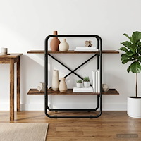 vidaXL Bokhylla 2 nivåer 80 x 35 x 70 cm PB Rökt ek