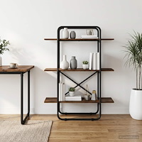 vidaXL Bokhylla 3 nivåer 60 x 35 x 105 cm PB Rökt ek
