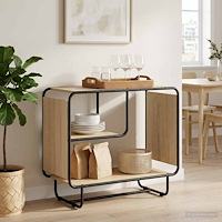 vidaXL Sideboard Sonoma-ek 80 x 37,5 x 64,5 cm Konstruerat trä