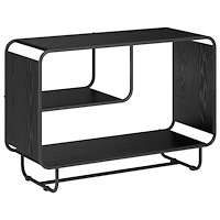 vidaXL Sideboard Svart ek 93.5 x 37.5 x 64.5 cm Konstruerat trä