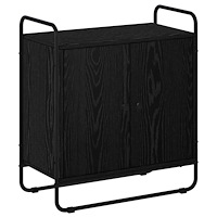 vidaXL Sideboard Svart ek 68 x 35 x 75 cm Konstruerat trä