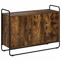 vidaXL Sideboard Rökt ek 102 x 35 x 75 cm Konstruerat trä