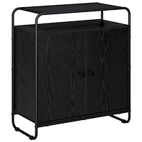 vidaXL Sideboard Svart ek 68 x 35 x 75 cm Konstruerat trä