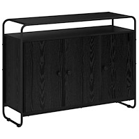 vidaXL Sideboard Svart ek 102 x 35 x 75 cm Konstruerat trä