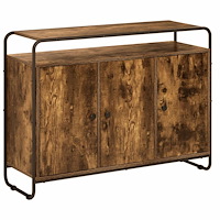 vidaXL Sideboard Rökt ek 102 x 35 x 75 cm Konstruerat trä