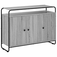 vidaXL Sideboard Grå Sonoma 102 x 35 x 75 cm Konstruerat trä