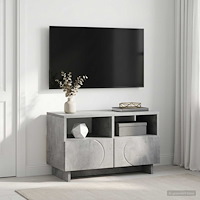 vidaXL TV-bänk 60 x 34,5 x 40 cm Betonggrå Konstruerat trä