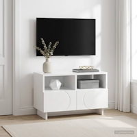 vidaXL TV-bänk 60 x 34.5 x 40 cm Vit högglans Konstruerat trä