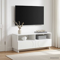 vidaXL TV-bänk 90 x 34.5 x 40 cm Vit Konstruerat trä