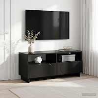 vidaXL TV-bänk 90 x 34.5 x 40 cm Svart Konstruerat trä