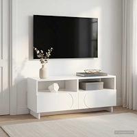 vidaXL TV-bänk 90 x 34.5 x 40 cm Vit högglans Konstruerat trä