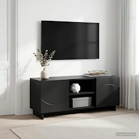 vidaXL TV-bänk 90 x 34.5 x 40 cm Svart Konstruerat trä