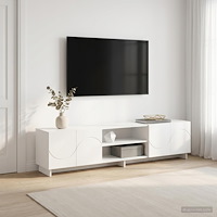 vidaXL TV-bänk 180 x 34,5 x 40 cm Vit Konstruerat trä