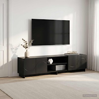 vidaXL TV-bänk 180 x 34,5 x 40 cm Svart Konstruerat trä