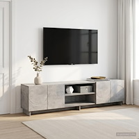 vidaXL TV-bänk 180 x 34,5 x 40 cm Betonggrå Konstruerat trä