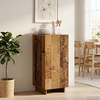 vidaXL Skänk Gammalt trä 33,5 x 34,5 x 75 cm Konstruerat trä