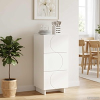 vidaXL Sideboard Vit 33,5 x 34,5 x 75 cm Konstruerat trä