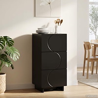 vidaXL Sideboard Svart 33,5 x 34,5 x 75 cm Konstruerat trä