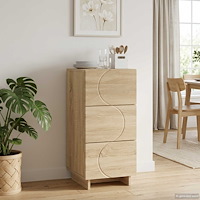 vidaXL Sideboard Sonoma-ek 33,5 x 34,5 x 75 cm Konstruerat trä