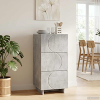 vidaXL Sideboard Betonggrå 33,5 x 34,5 x 75 cm Konstruerat trä