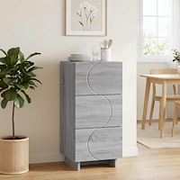 vidaXL Sideboard Grå Sonoma 33,5 x 34,5 x 75 cm Konstruerat trä