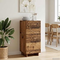 vidaXL Sideboard Gammalt trä 33,5 x 34,5 x 75 cm Konstruerat trä