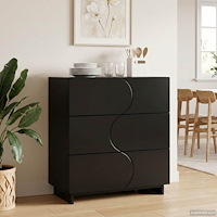 vidaXL Sideboard Svart 70 x 38 x 75 cm Konstruerat trä