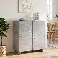 vidaXL Skänk Betonggrå 67 x 34,5 x 75 cm Konstruerat trä