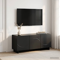 vidaXL TV-bänk 90 x 34.5 x 40 cm Svart Konstruerat trä