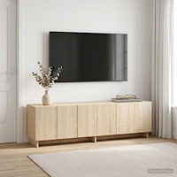 vidaXL TV-bänk 140 x 34.5 x 40 cm Sonoma-ek Konstruerat trä