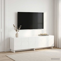 vidaXL TV-bänk 140 x 34.5 x 40 cm Vit högglans Konstruerat trä