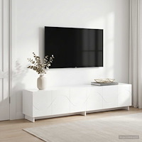 vidaXL TV-bänk 180 x 34,5 x 40 cm Vit högglans Konstruerat trä