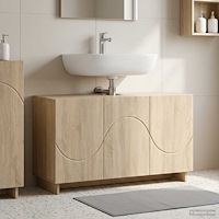 vidaXL Badrumsskåp Sonoma-ek 101 x 41 x 58 cm Konstruerat trä