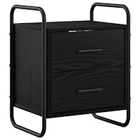 vidaXL Hängande Sängbord Svart ek 40 x 30 x 50 cm Konstruerat trä