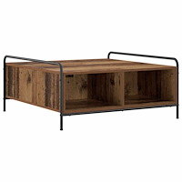 vidaXL Kaffeebord Gammalt trä 90 x 90 x 41 cm Konstruerat trä