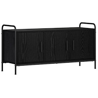 vidaXL TV-skåp 79,5 x 33 x 50 cm Svart ek Konstruerat trä