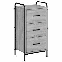 vidaXL Sideboard Grå Sonoma 97 x 33 x 81 cm Konstruerat trä