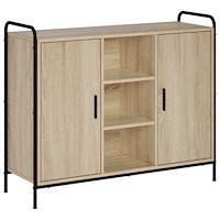 vidaXL Sideboard Sonoma-ek 97 x 33 x 81 cm Konstruerat trä