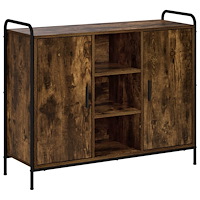 vidaXL Sideboard Rökt ek 97 x 33 x 81 cm Konstruerat trä