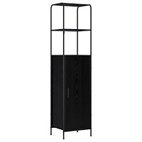vidaXL Skåp Svart ek 40 x 33 x 161 cm Konstruerat trä