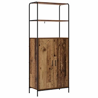 vidaXL Skåp Gammalt trä 40 x 33 x 161 cm Konstruerat trä
