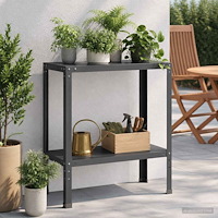 vidaXL Planteringsbord 100 x 40 x 80 cm Pulverlackerat stål Svart