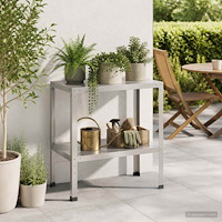 vidaXL Planteringsbord 100 x 50 x 80 cm Rostfritt stål Silver