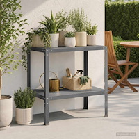 vidaXL Planteringsbord 60 x 50 x 80 cm Pulverlackerat stål Antracit