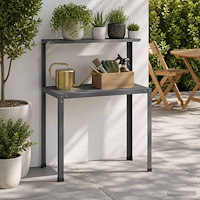 vidaXL Planteringsbord 80 x 50 x 104 cm Pulverlackerat stål Antracit