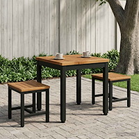 vidaXL Kaffeebord Naturlig och svart 40 x 40,5 x 36 cm