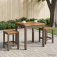 vidaXL Kaffeebord Naturlig och Kaffe 40 x 40,5 x 36 cm