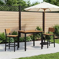 vidaXL Kaffeebord Naturlig och svart 50 x 60,5 x 36 cm