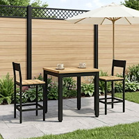 vidaXL Kaffeebord Vit och svart 40 x 40,5 x 36 cm Massivt Akaciaträ