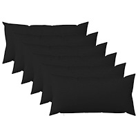 vidaXL Kuddöverdrag 6 st HEERLEN Svart 40 x 80 cm Tyg
